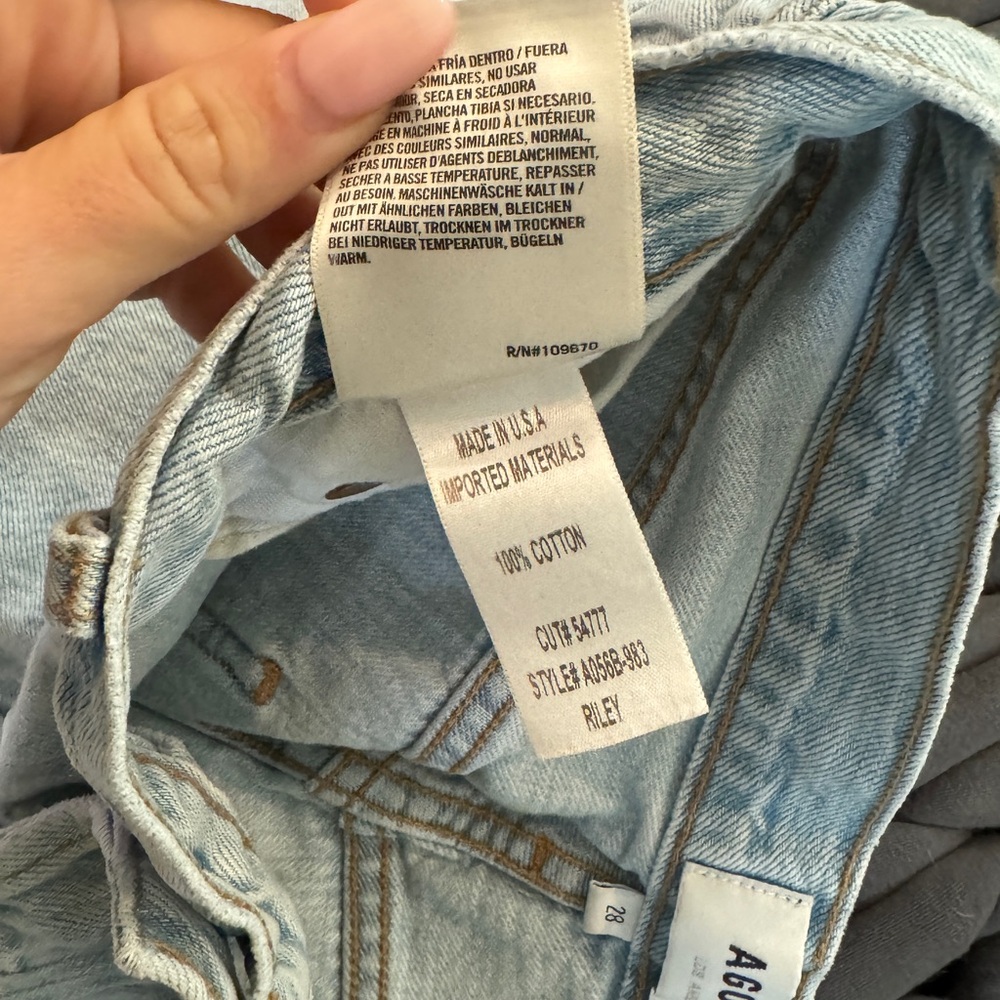 Agolde Riley High Rise Jeans - Size 28 - Picture 6 of 6